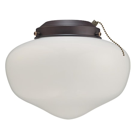 Westinghouse Ceiling Fan -Light Kit LED Schoolhouse ORB Finish White Opal Glass Damp 7784600